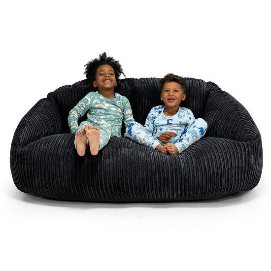 Canapé Géant Bubble pour Enfants 3-14 ans - Côtelé Noir 01