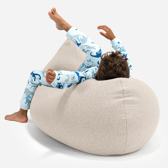 Grand Pouf pour Enfants 2-6 ans - Coton Élastique Vison 04