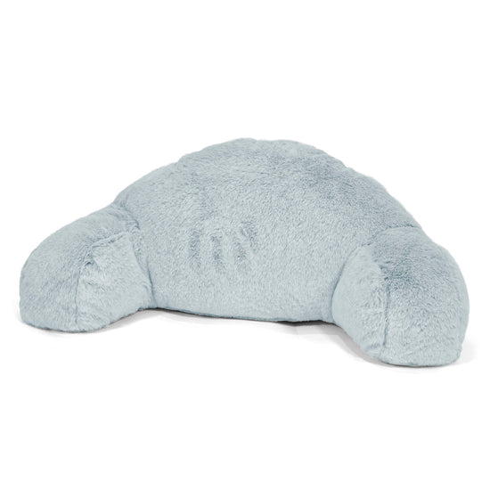 Coussin de Lecture avec Dossier pour Enfants - Fausse Fourrure Lapin Bleu Pastel 01