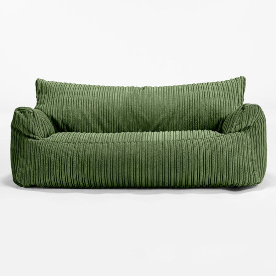 Joséphine Canapé Pouf pour Enfant 1-5 ans - Côtelé Vert Forêt 01