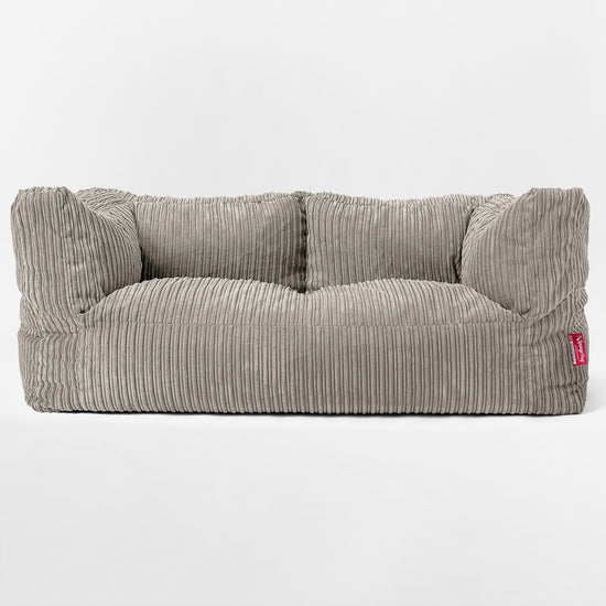 Canapé Pouf Géant Albert pour Enfants 2 places 3-14 ans - Côtelé Vison 03