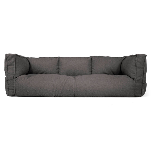 Canapé Pouf Albert 3 places - Bouclé Anthracite_01
