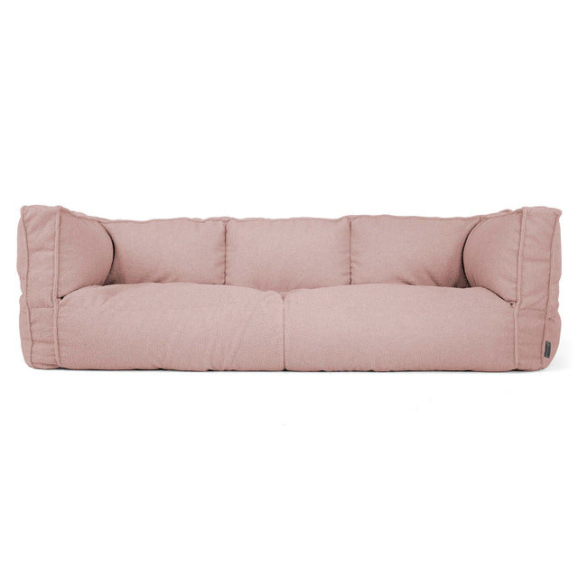 Canapé Pouf Albert 3 places - Bouclé Rose_01