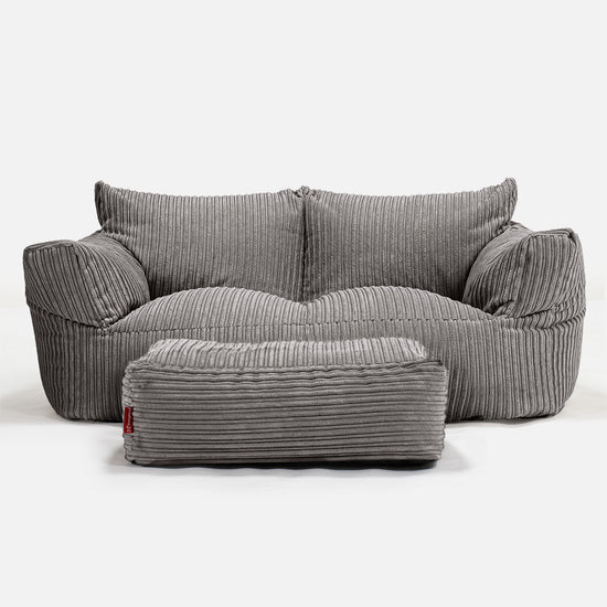 Joséphine Canapé Pouf - Côtelé Anthracite 02