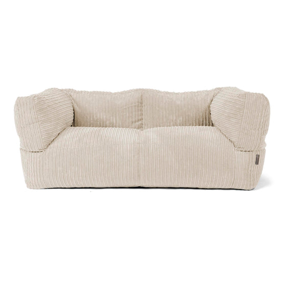 Canapé Pouf Albert 2 places - Côtelé Crème 01