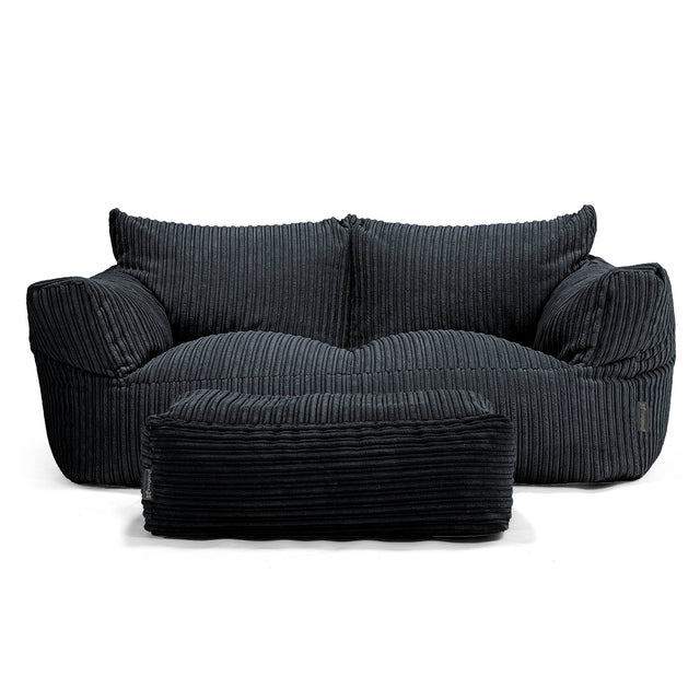 Joséphine Canapé Pouf - Côtelé Noir 02