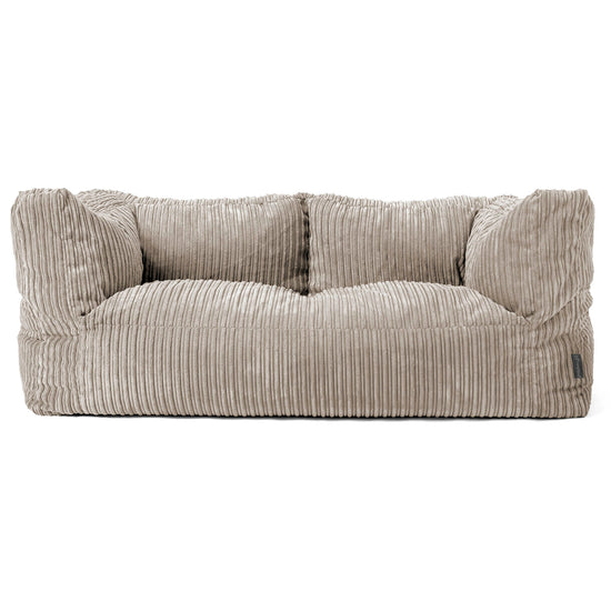 Canapé Pouf Albert 2 places - Côtelé Vison 01