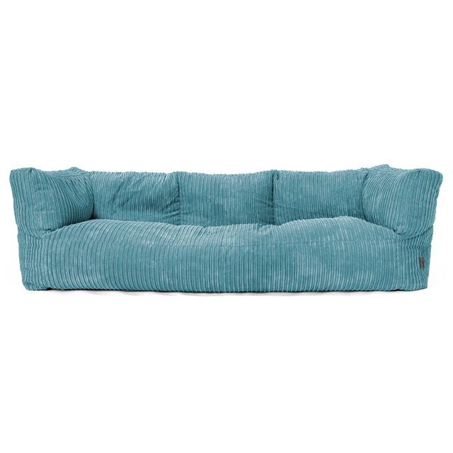 Canapé Pouf Albert 3 places - Côtelé Mer Égée 01