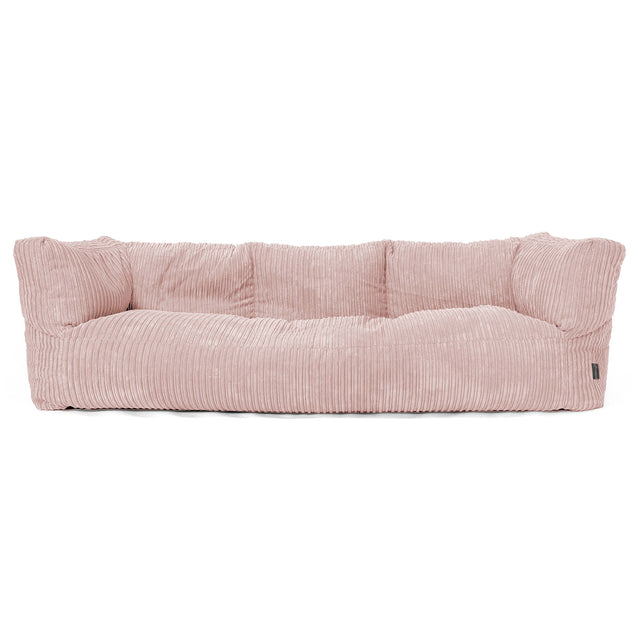 Canapé Pouf Albert 3 places - Côtelé Rose 01