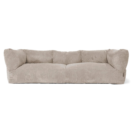Canapé Pouf Albert 3 places - Côtelé Vison 01
