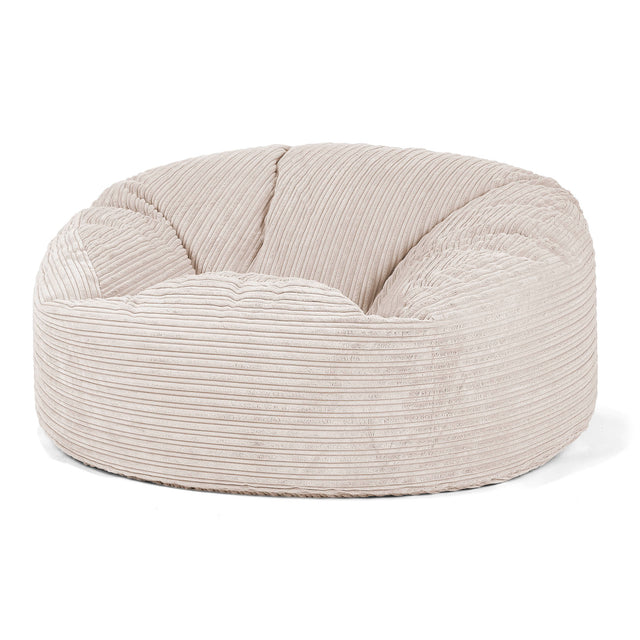 Canapé Pouf Géant Mammouth - Côtelé Crème 01