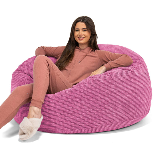 Canapé Pouf Géant Mammouth - Pompon Rose 01