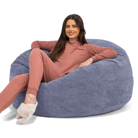 Canapé Pouf Géant Mammouth - Pompon Violet 01