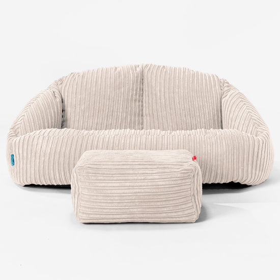 Pouf Canapé Bubble pour Enfants - Côtelé Crème 02