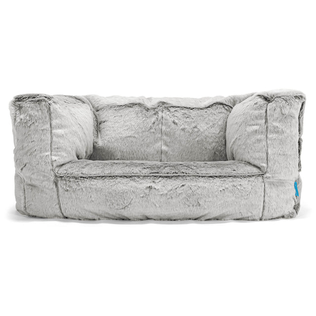 Canapé Enfant Albert - Fausse Fourrure Lapin Gris clair 01