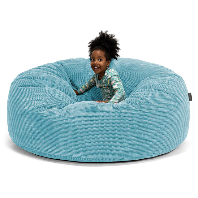 Pouf Géant pour Enfants de Taille Familiale 3-14 ans - Pompon Mer Égée 01