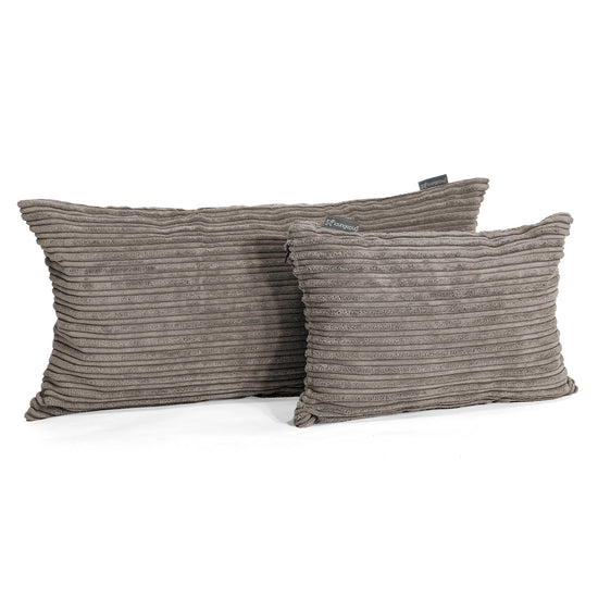 Coussin Géant 40 x 80cm - Côtelé Anthracite 03