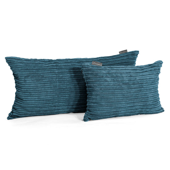 Coussin Géant 40 x 80cm - Côtelé Bleu Marine 03