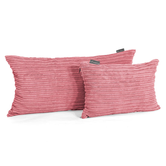 Coussin Géant 40 x 80cm - Côtelé Corail 03