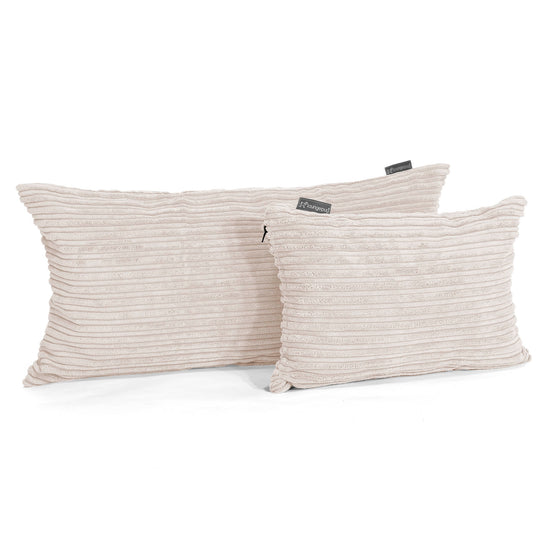 Coussin Géant 40 x 80cm - Côtelé Crème 03