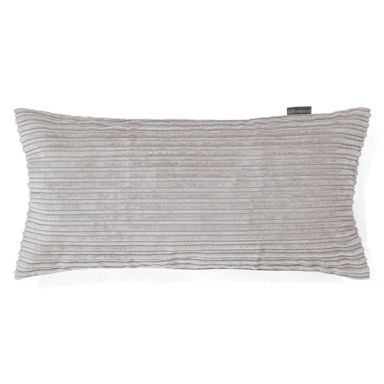 Housse de Coussin Géant 40 x 80cm - Côtelé Gris Argent 01