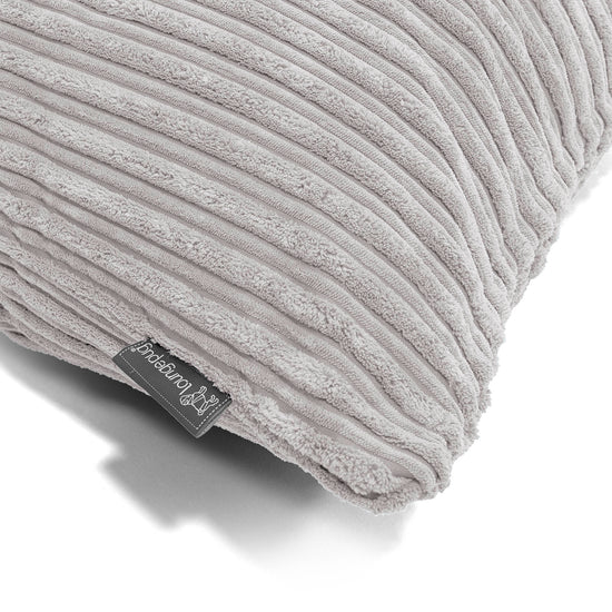 Housse de Coussin Géant 40 x 80cm - Côtelé Gris Argent 02
