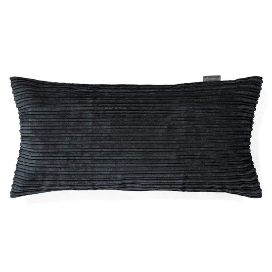 Coussin Géant 40 x 80cm - Côtelé Noir 01