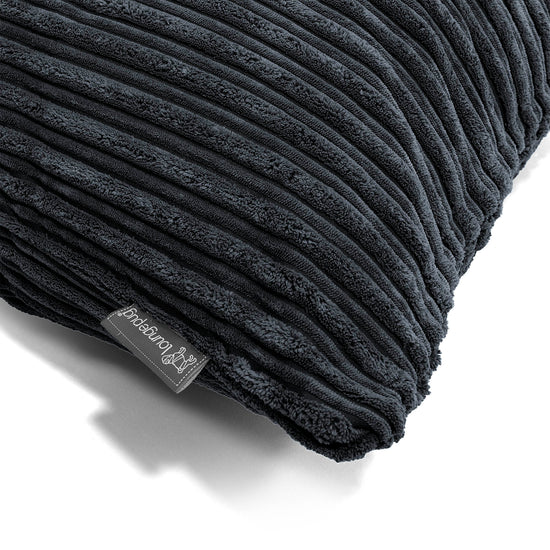 Coussin Géant 40 x 80cm - Côtelé Noir 02