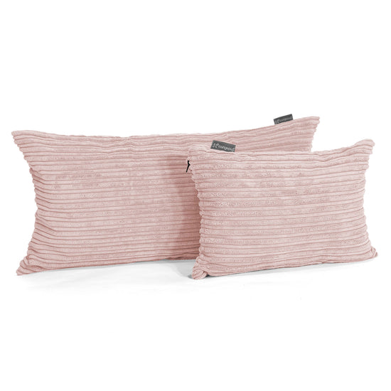 Coussin Géant 40 x 80cm - Côtelé Rose 03