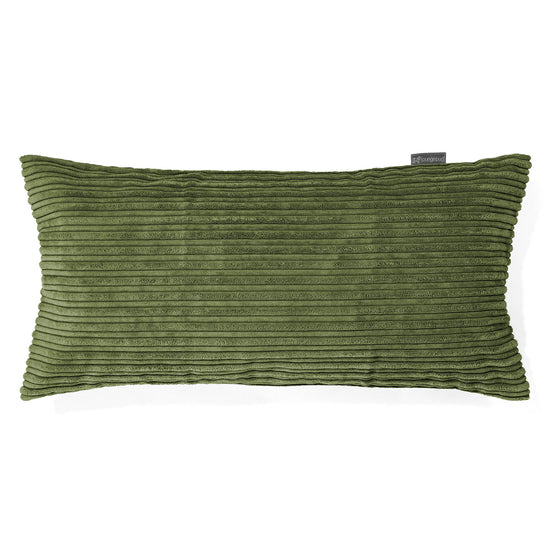 Housse de Coussin Géant 40 x 80cm - Côtelé Vert Forêt 01