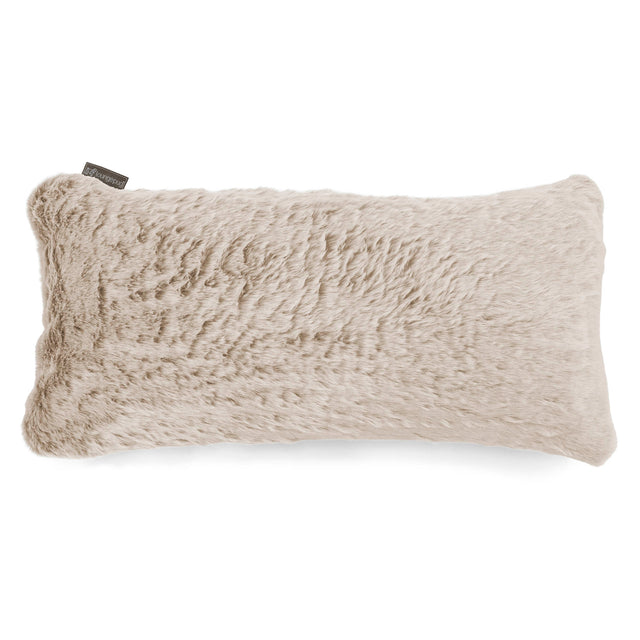 Coussin Géant 40 x 80cm - Fausse Fourrure Lapin Brun Doré 01