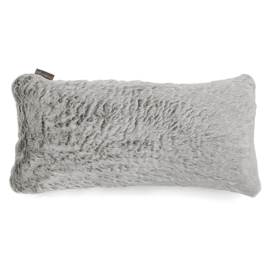 Coussin Géant 40 x 80cm - Fausse Fourrure Lapin Gris clair 01