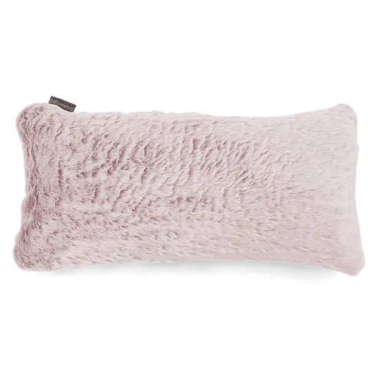 Coussin Géant 40 x 80cm - Fausse Fourrure Lapin Rose Pastel 01