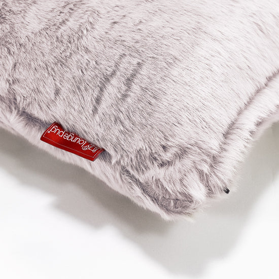 Coussin Géant 40 x 80cm - Fausse Fourrure Lapin Rose Pastel 02
