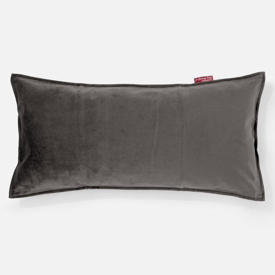 Coussin Géant 40 x 80cm - Velours Anthracite 01