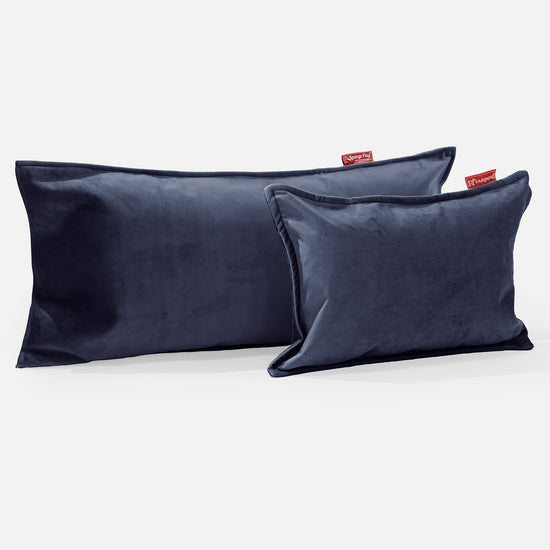 Coussin Géant 40 x 80cm - Velours Bleu Marine 03