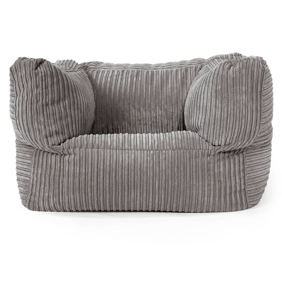 Albert Pouf Fauteuil Design - Côtelé Anthracite 01