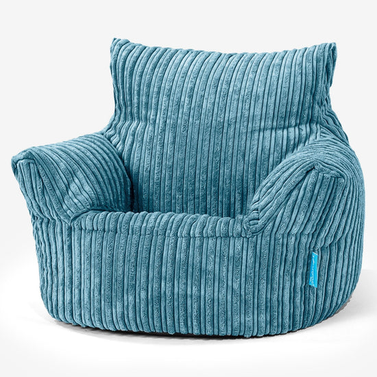 Fauteuil Pouf Bambin 1-3 ans - Côtelé Mer Égée 01