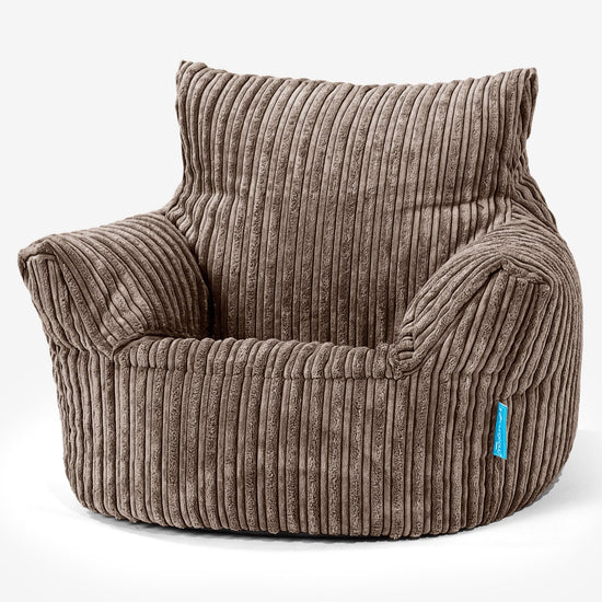 Fauteuil Pouf Bambin 1-3 ans - Côtelé Moka 01