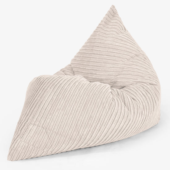 Gros Pouf Enfant 2-14 ans - Côtelé Crème 02