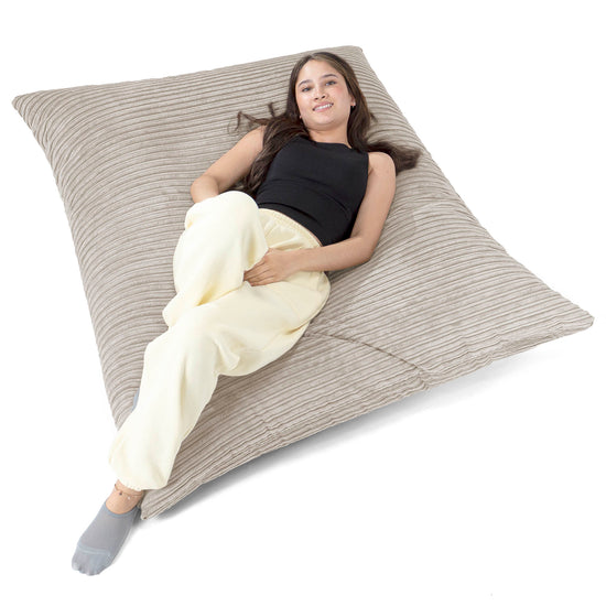 Pouf Géant XXL - Côtelé Vison 03