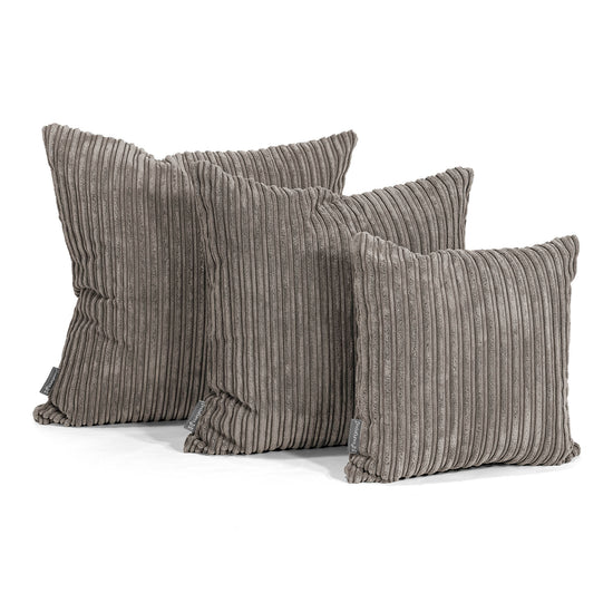 Coussin 47 x 47cm - Côtelé Anthracite 02