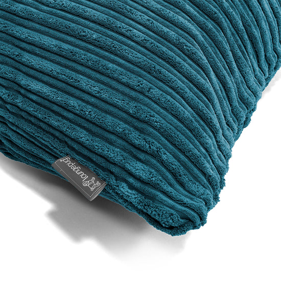 Coussin 47 x 47cm - Côtelé Bleu Canard 03