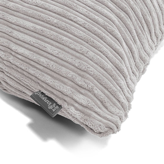 Housse de Coussin 47 x 47cm - Côtelé Gris Argent 03