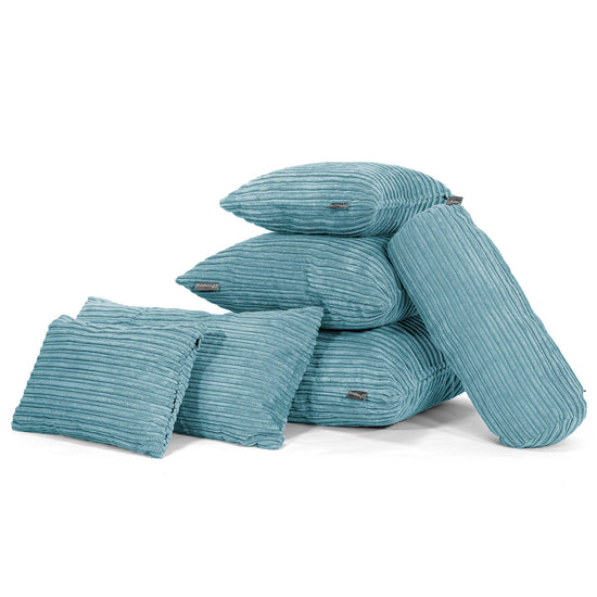 Coussin 47 x 47cm - Côtelé Mer Égée 04