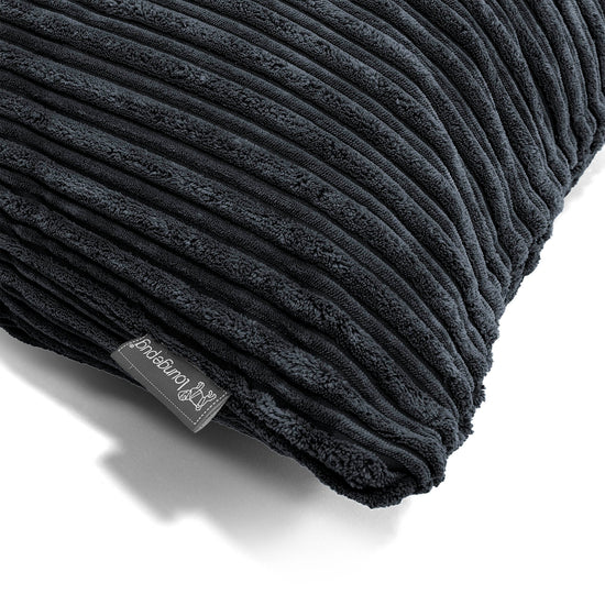 Coussin 47 x 47cm - Côtelé Noir 03