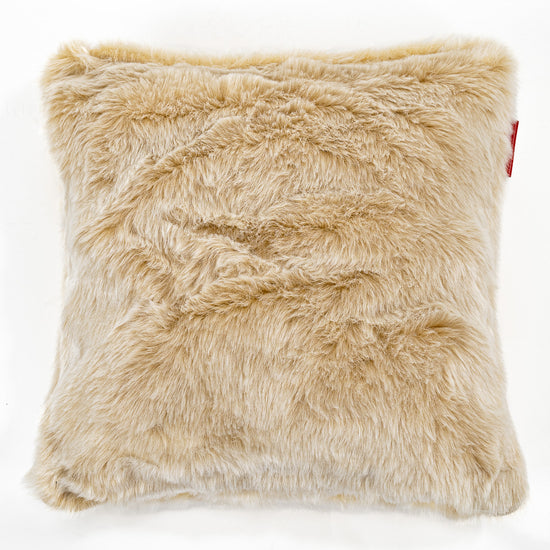 Coussin 47 x 47cm - Fausse Fourrure Blanc 01