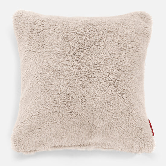 Coussin 47 x 47cm - Fausse Fourrure Nounours Vison 01