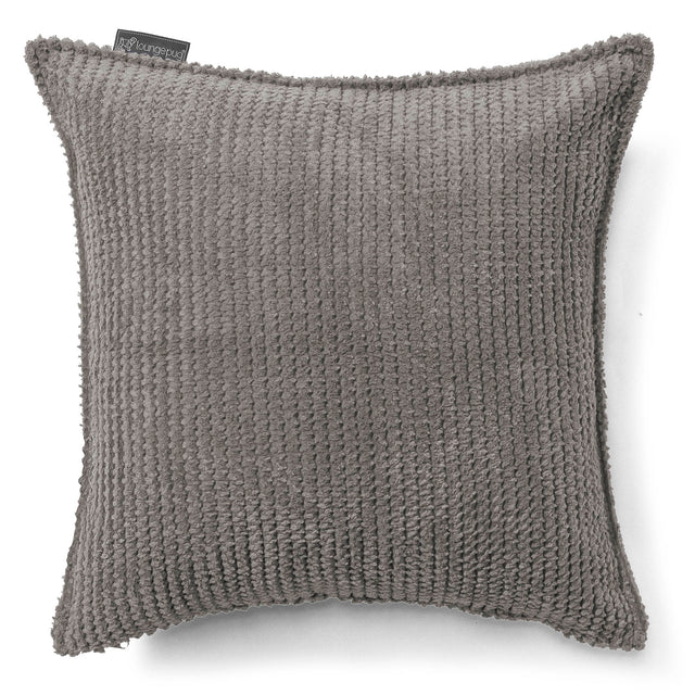 Coussin 47 x 47cm - Pompon Anthracite 01