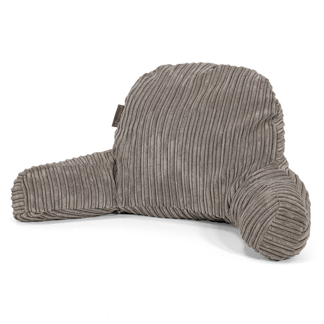 Coussin de Lecture avec Dossier - Côtelé Anthracite 01